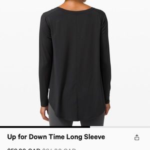 Lululemon long sleeve up for down time size 10 NWT